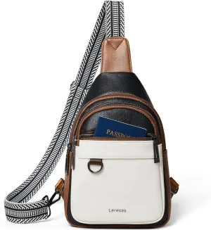 7L Sling Bag for Women Men Vegan Leather Crossbody Bags Fanny Pack Purse Backpack Over Shoulder Bag Travel Anti Theft