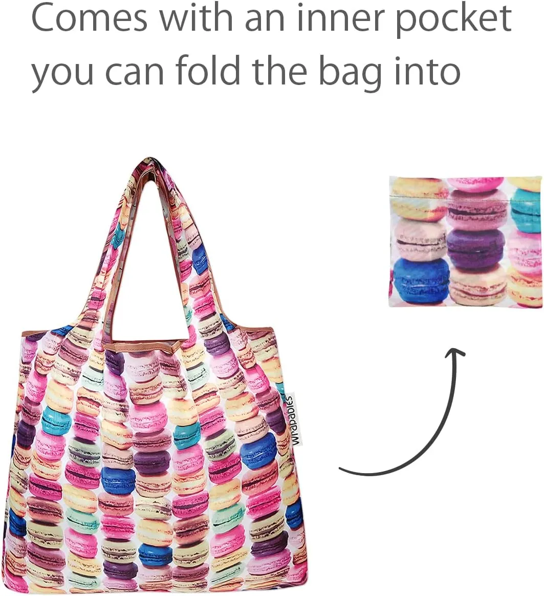 allydrew Small Foldable Tote Nylon Reusable Grocery Bags (Set of 6)