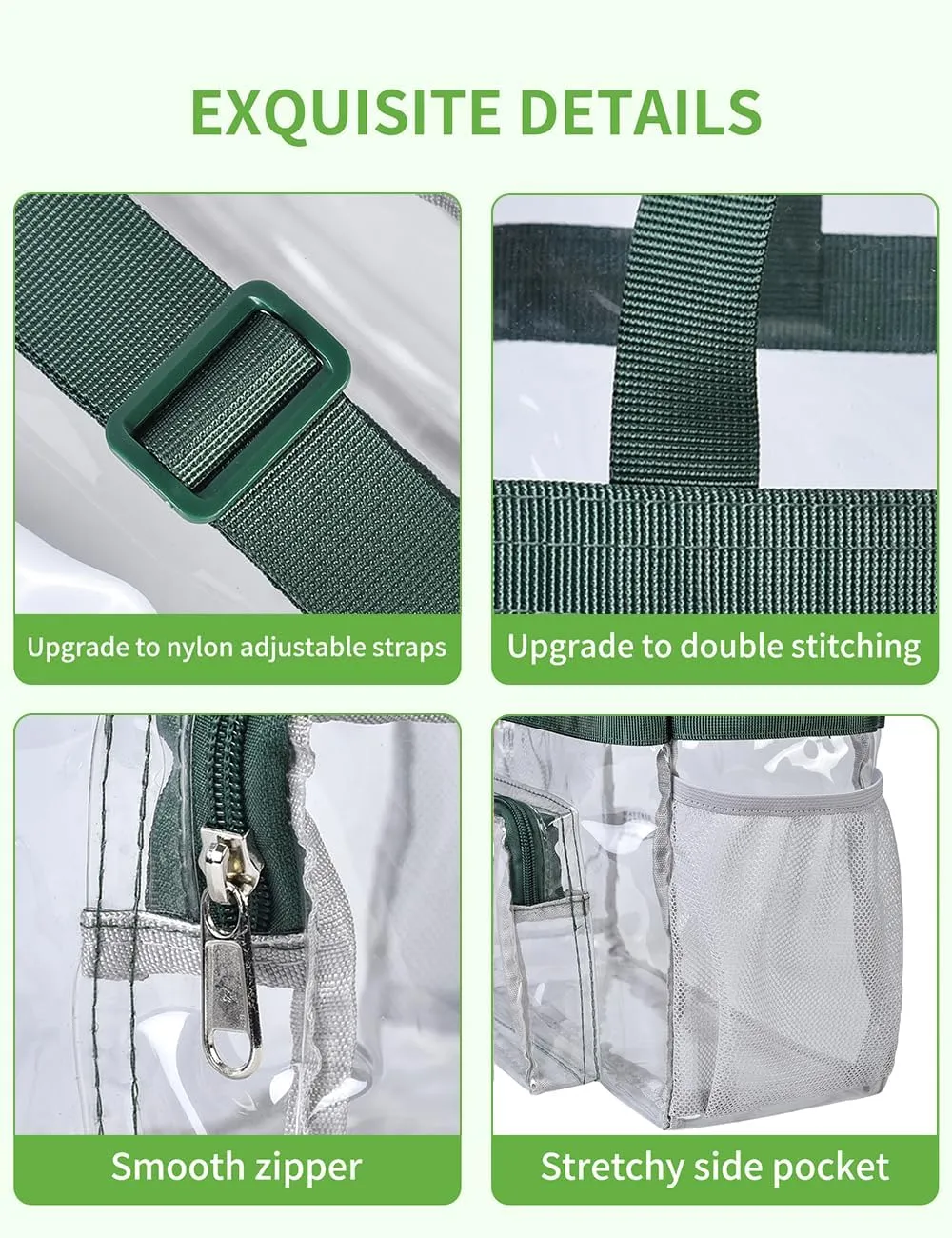 Bagenius Clear Bag Stadium Approved 12612 Clear bag for Stadium Events Sports Concert Festival Work