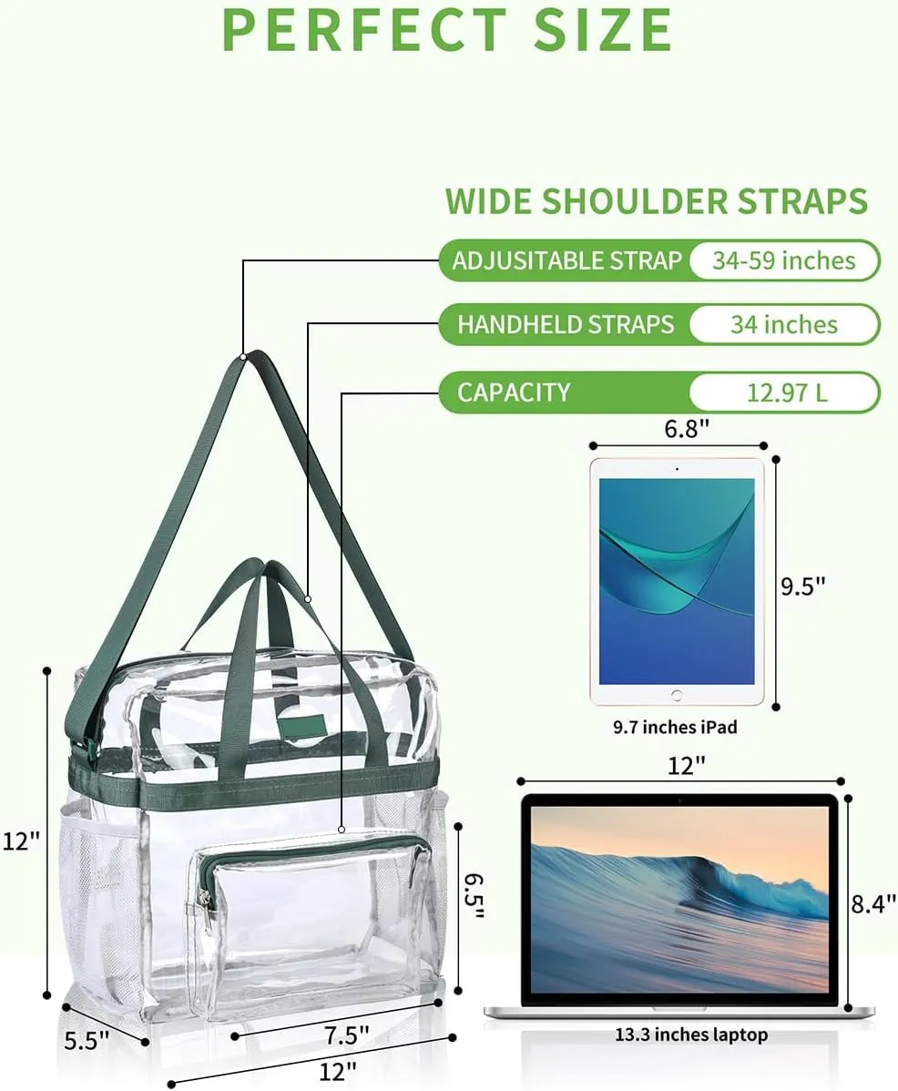 Bagenius Clear Bag Stadium Approved 12612 Clear bag for Stadium Events Sports Concert Festival Work