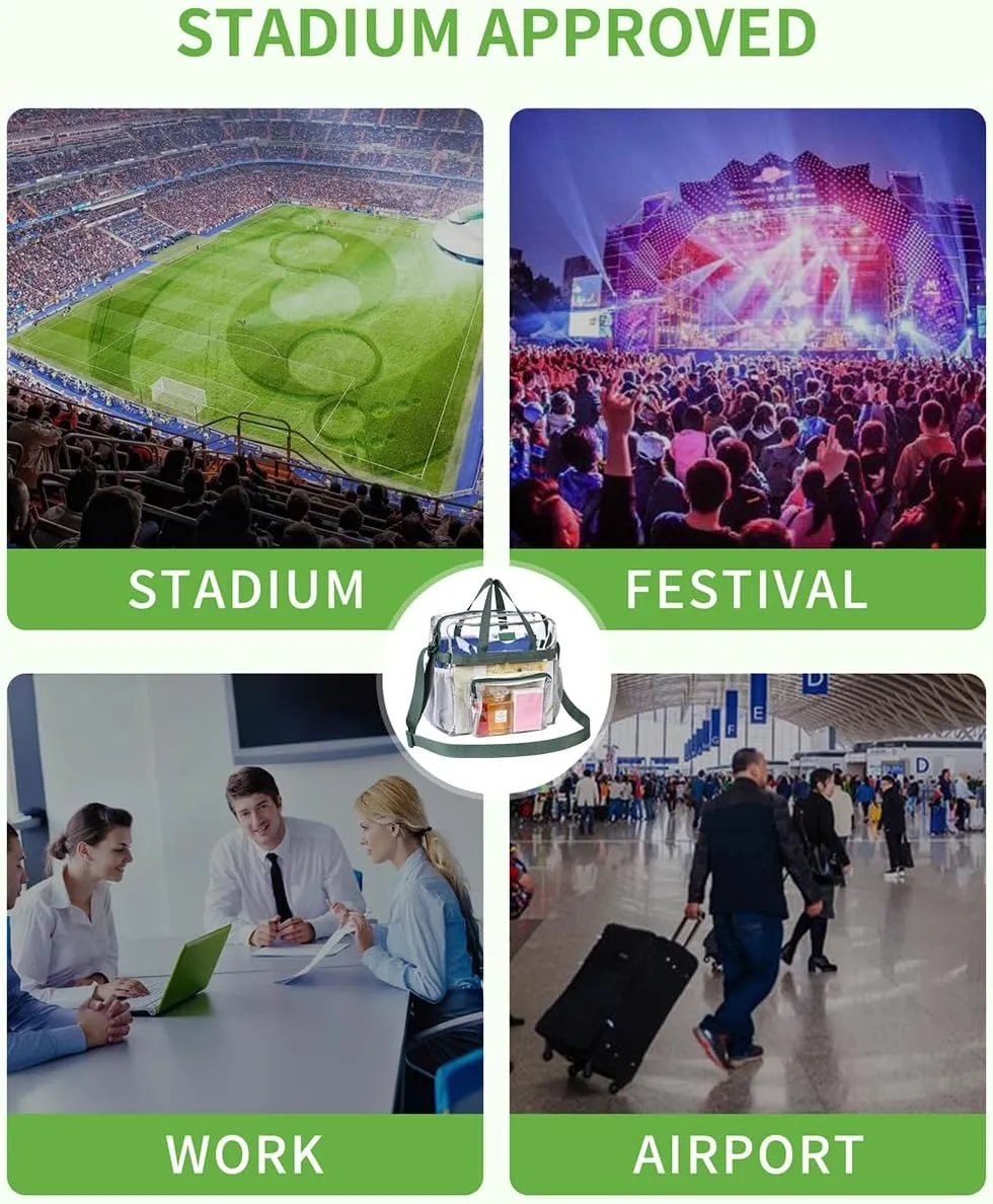 Bagenius Clear Bag Stadium Approved 12612 Clear bag for Stadium Events Sports Concert Festival Work