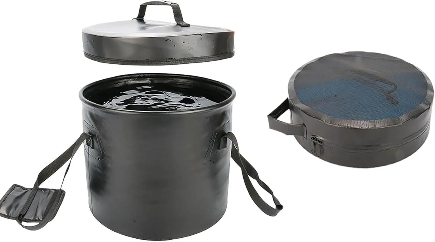 BANCHELLE Collapsible Camping Bucket with Lid 5 Gallon for Traveling Fishing Gardening