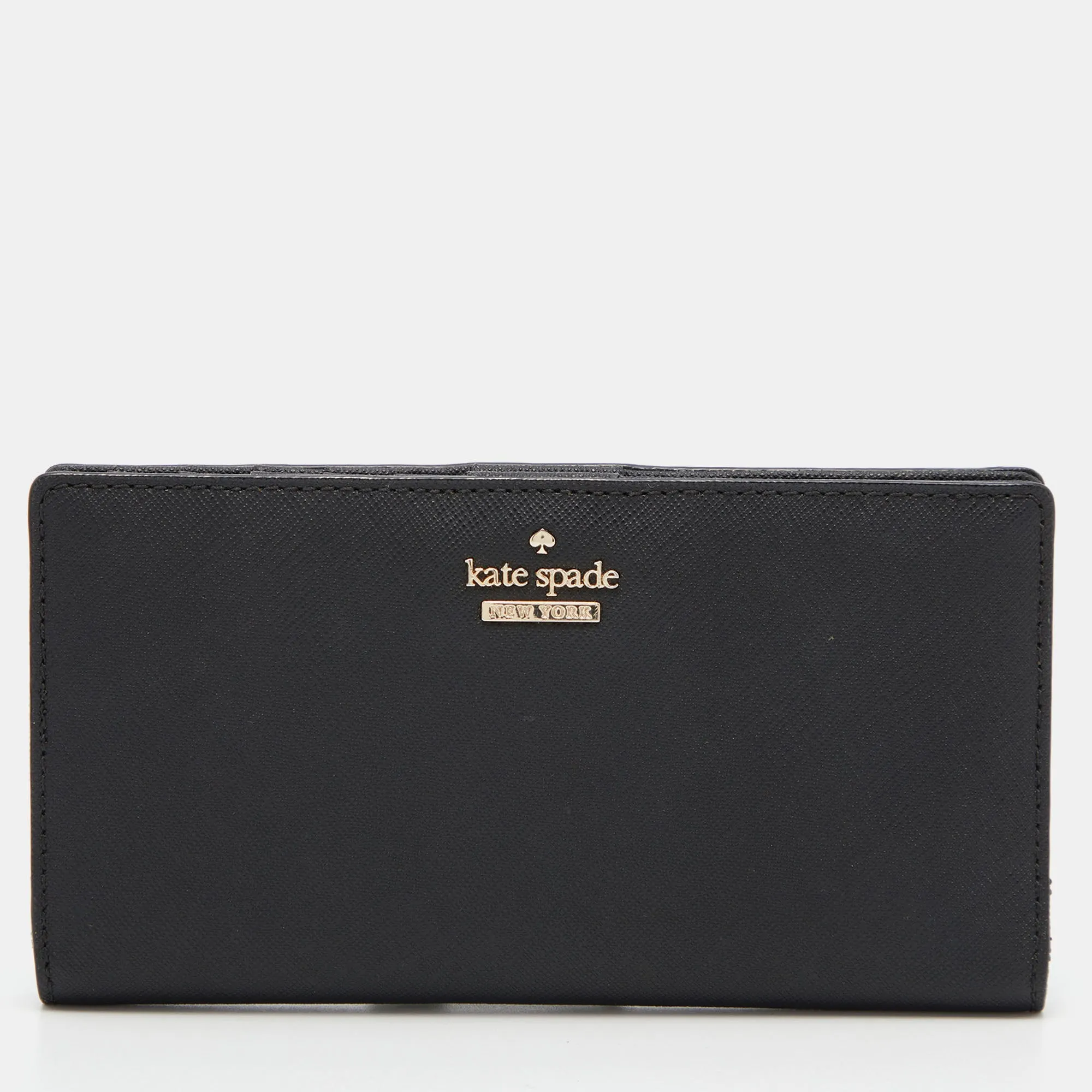 Black Leather Bifold Flap Wallet