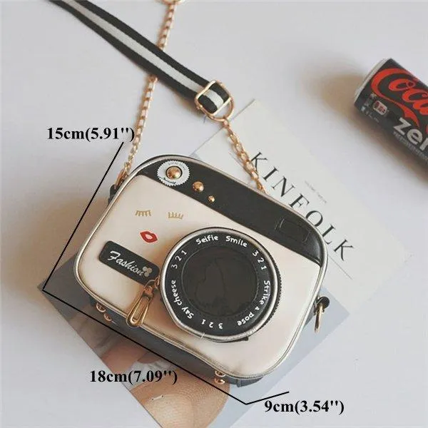 Cartoon Creative Camera Shape Crossbody Bag Shoulder Bags Chain Phone Bag For Women