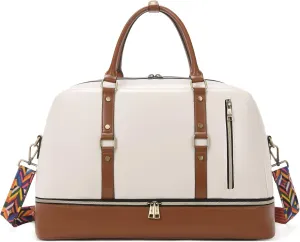 CLUCI Weekender Bag for Women Travel Leather Duffel Bag Carry on Overnight Bag