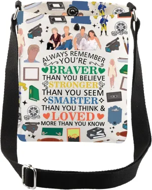 CMNIM TV Show Season Inspired Crossbody Bag Creek TV Series Merchandise Gifts for Fans Youre Braver Than You Believe