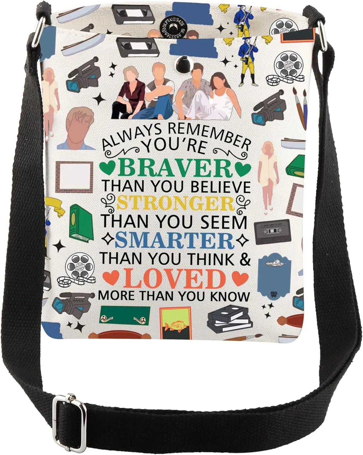 CMNIM TV Show Season Inspired Crossbody Bag Creek TV Series Merchandise Gifts for Fans Youre Braver Than You Believe