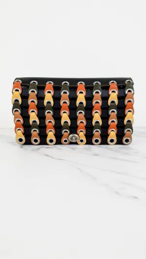 Coach 1941 Dinky Crossbody Bag With Colorblock Links in Black, Yellow, Green & Saddle - Coach 86831