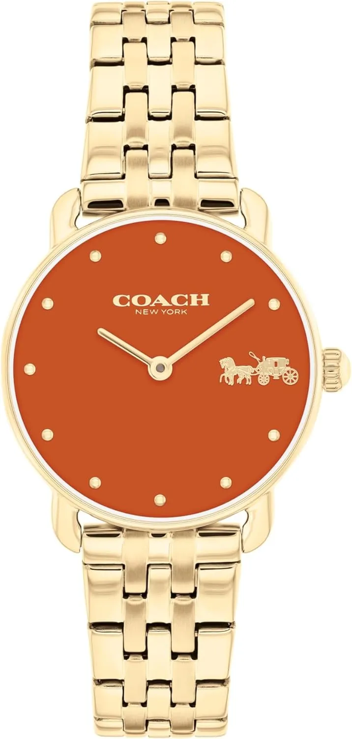 COACH Elliot Women's Quartz Watch, 2H Movement, Stainless Steel Bracelet - Water-Resistant 3ATM - Modern Minimalist - Gift for Her, 28mm