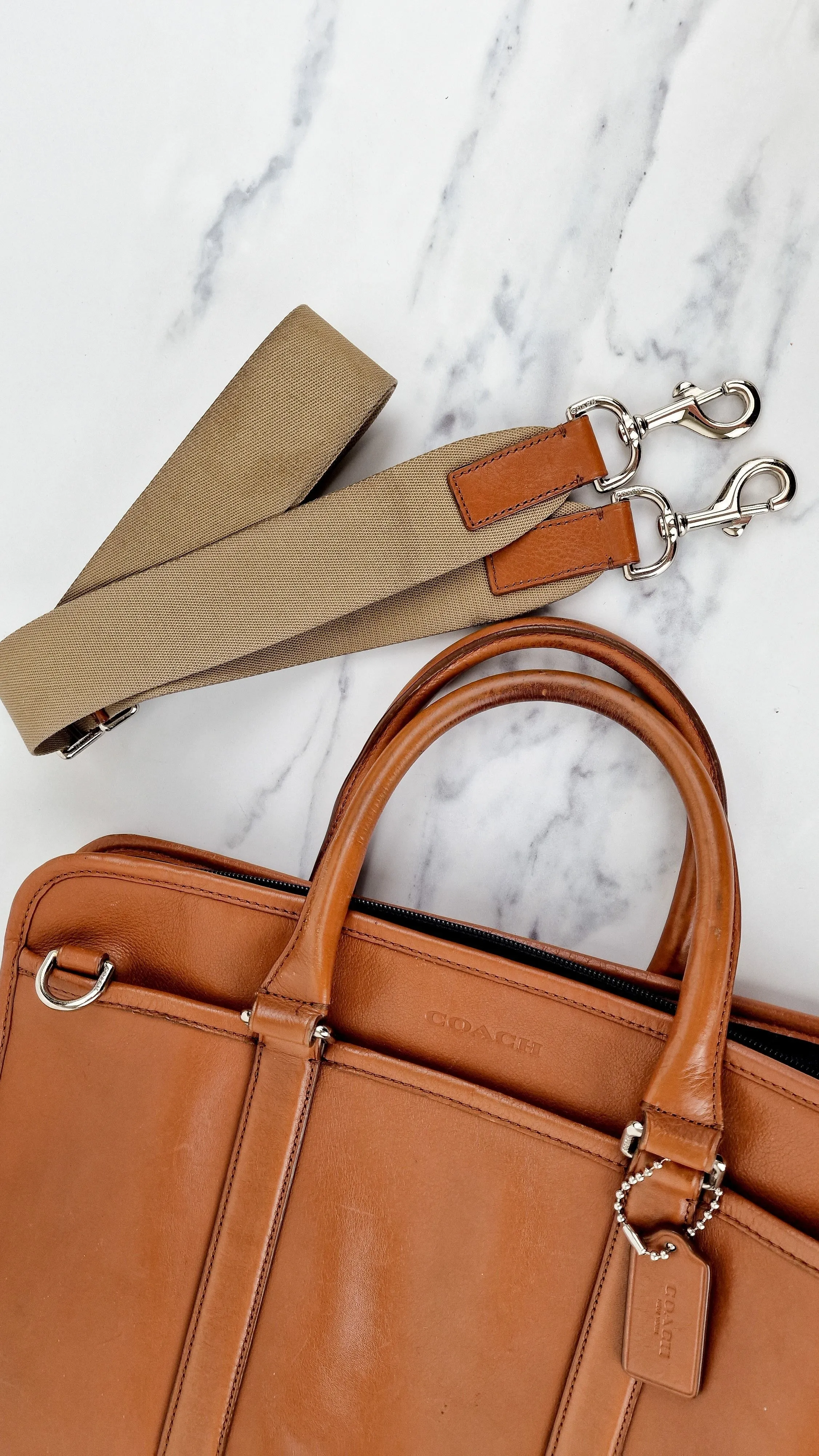 Coach Lexington Commuter Briefcase in Brown Leather - Laptop Bag Handbag Office Bag Work Bag Unisex - Coach F71016
