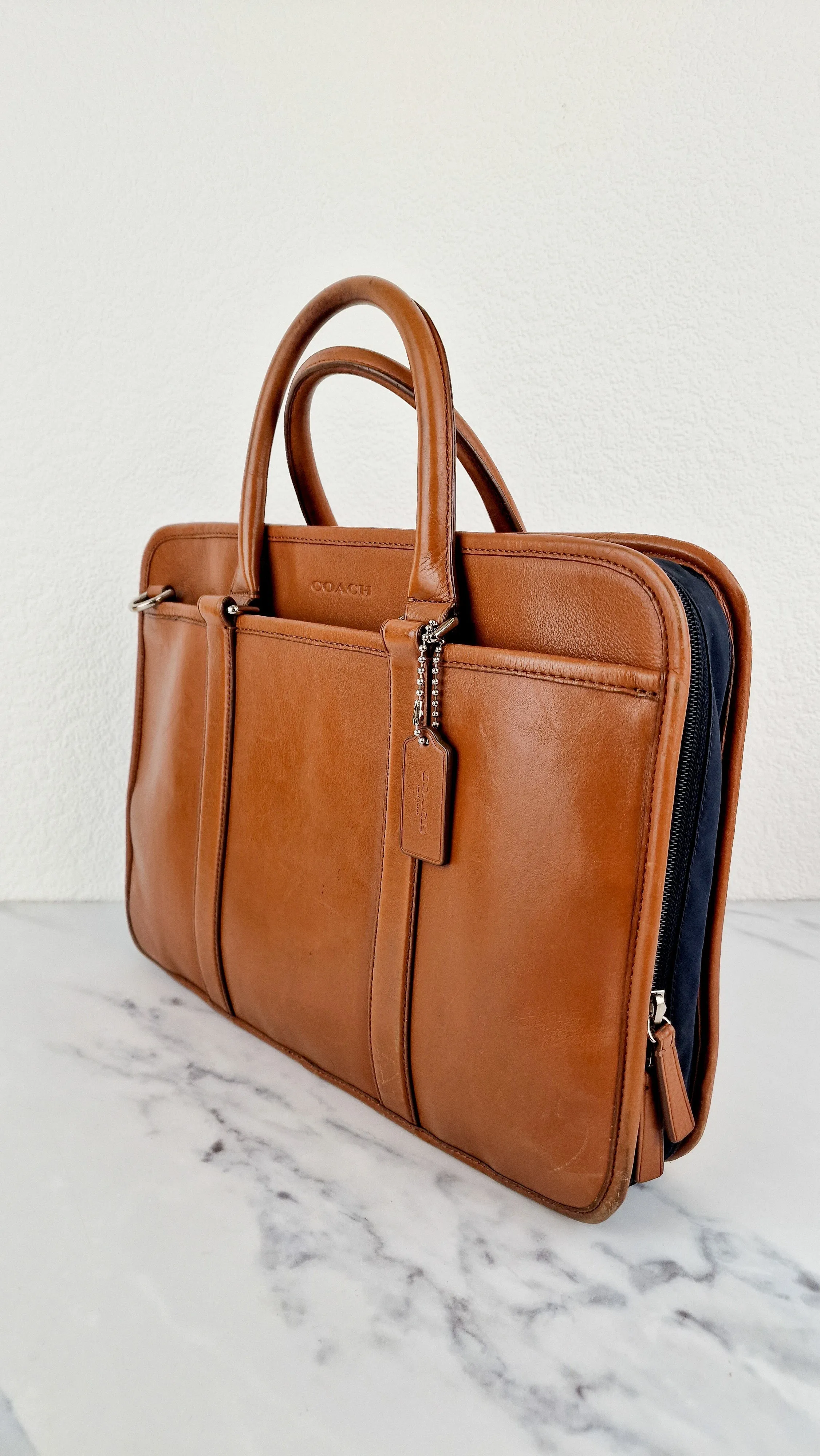 Coach Lexington Commuter Briefcase in Brown Leather - Laptop Bag Handbag Office Bag Work Bag Unisex - Coach F71016