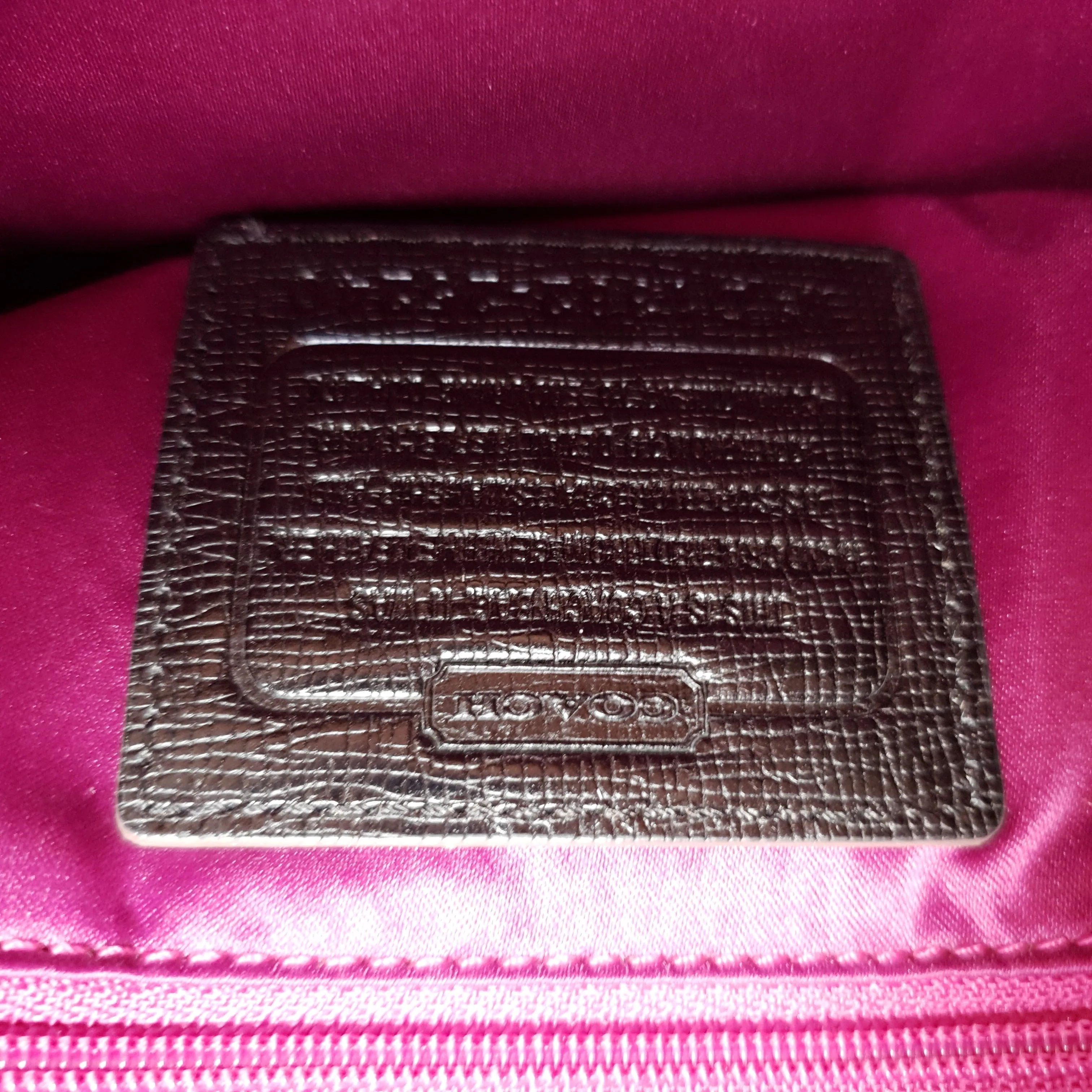 Coach Madison Clutch Shoulder Bag in Black Textured Leather With Gold Tone Chain