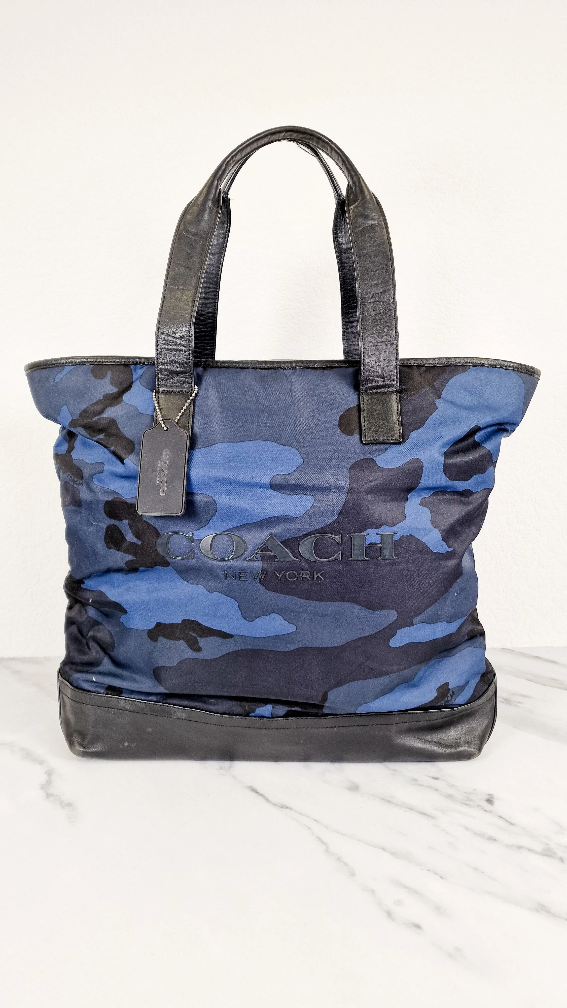 Coach Mercer Tote in Printed Nylon with Urban Camo & Black Leather Details - Coach Mens Bags - Coach F71758