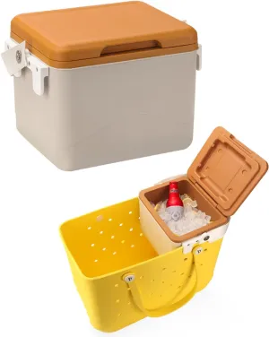 Cooler Insert for Bogg Bag Original X Large - Long-Lasting Outdoor Cold Insulation - Hard Shell Ice Box Accessory - 1/4 Space Design & Carry Handle