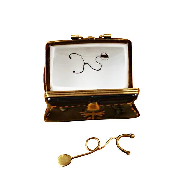 Doctor's Bag with Stethoscope Limoges Porcelain Box
