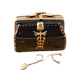 Doctor's Bag with Stethoscope Limoges Porcelain Box