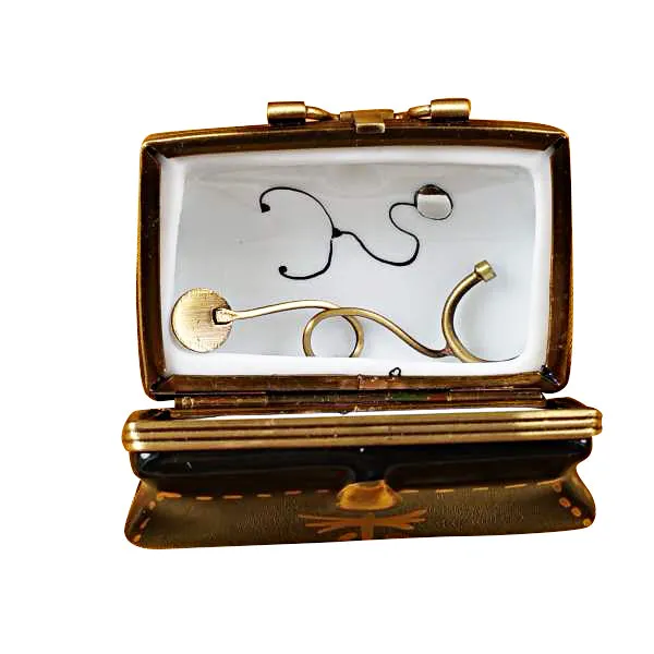 Doctor's Bag with Stethoscope Limoges Porcelain Box