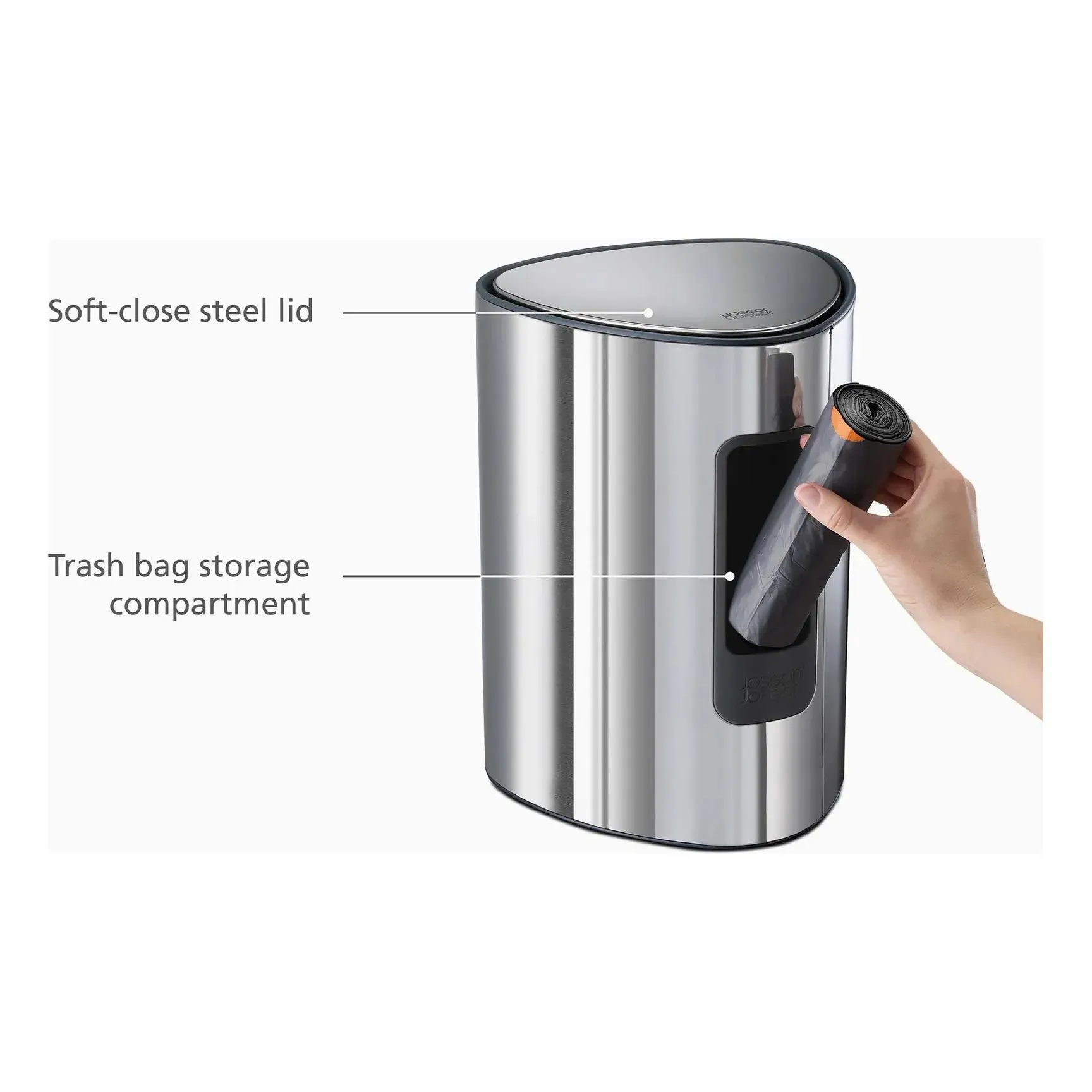 EasyStore™ Luxe 5L Stainless-steel Pedal Trash Can