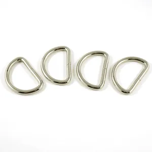 Emmaline 1" D-Rings - Set of Four Nickel