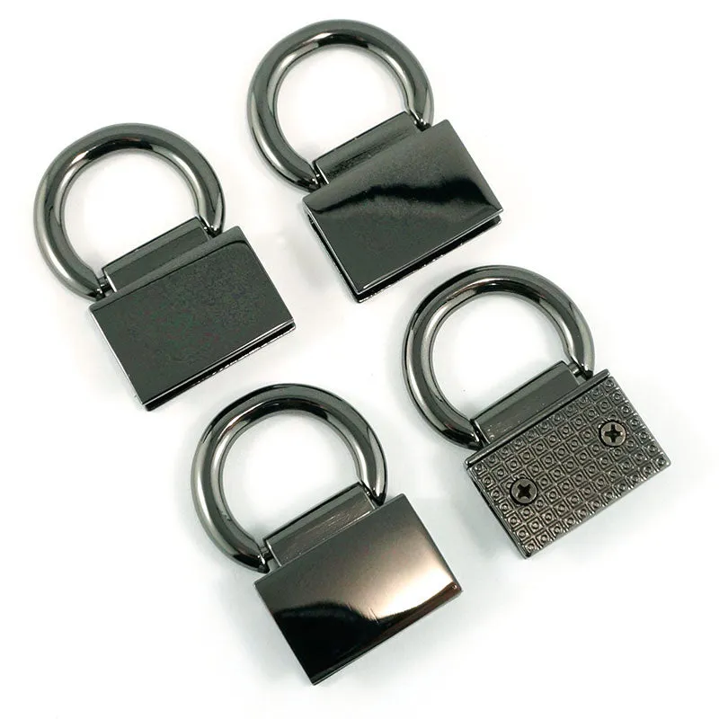 Emmaline Edge Connector Strap Anchors - Set of Four Gunmetal