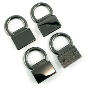 Emmaline Edge Connector Strap Anchors - Set of Four Gunmetal