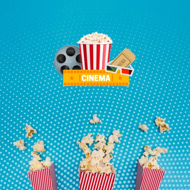 Free Arrangement Of Cinema Popcorn Paper Bags Psd