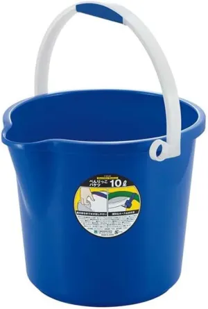 Fudogiken F14304 Benriko Bucket, 3.2 gal (10 L), Blue, Includes Memory, Includes Spout, Soft Touch Handle, Width 12.6 x Depth 12.2 x Height 11.9 inches (32 x 31 x 27.7 cm), Made in Japan