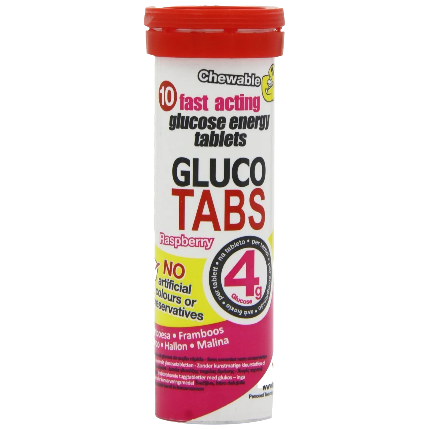 Glucotabs Tablets Raspberry 12 Pack - 40g