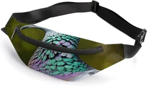 Grey Pigeon Belt Bag with Adjustable Strap, Lightweight Travel Crossbody Bags, Hands-Free Mini Fanny Packs in Running Gym