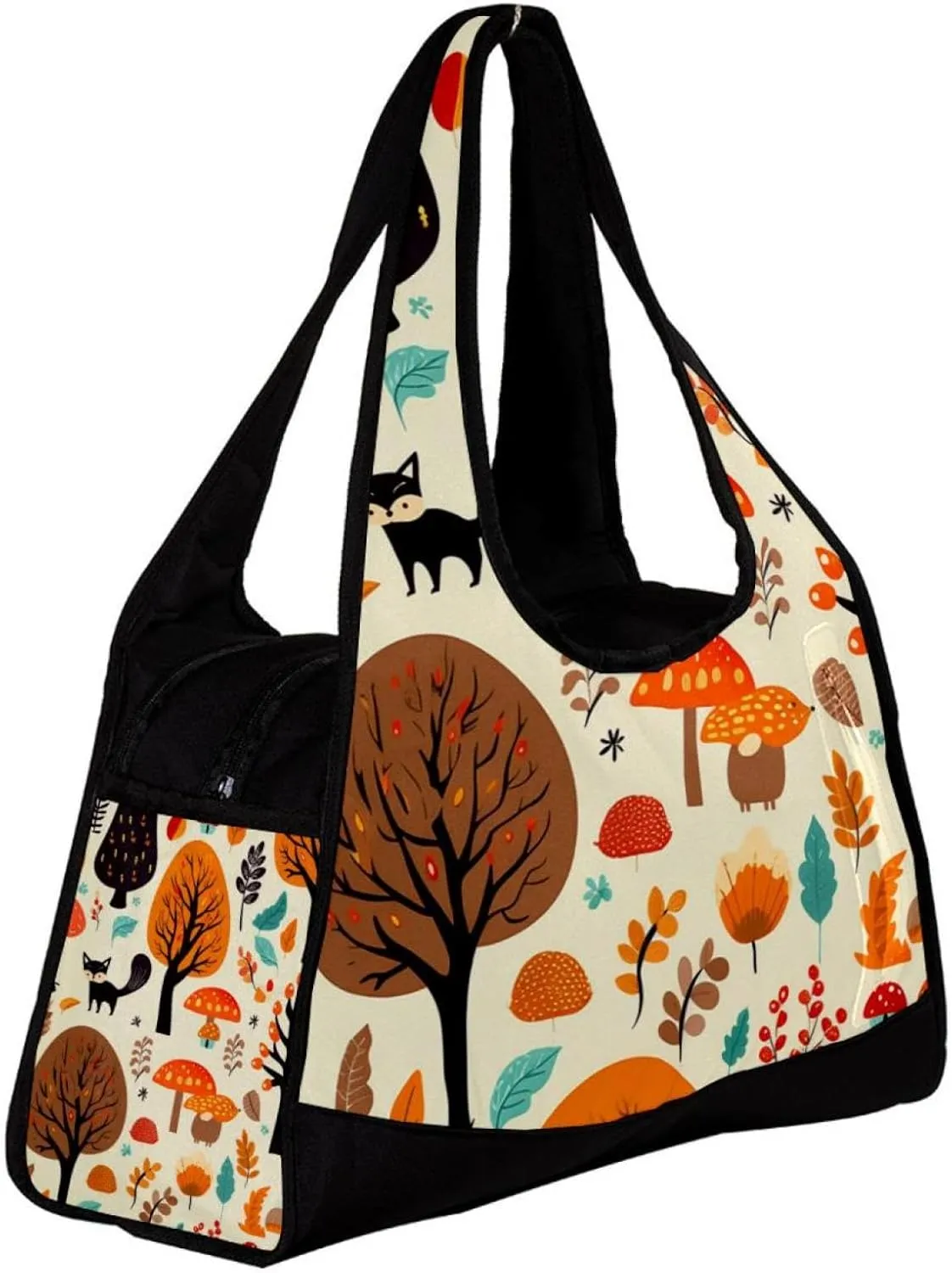 Gym Bags for Men,Travel Duffel Bags for Women,Woodland Bird Plant,Workout Bag