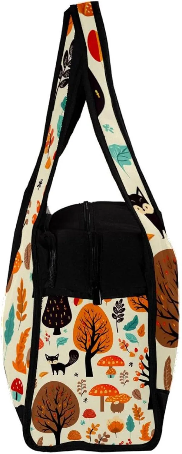 Gym Bags for Men,Travel Duffel Bags for Women,Woodland Bird Plant,Workout Bag