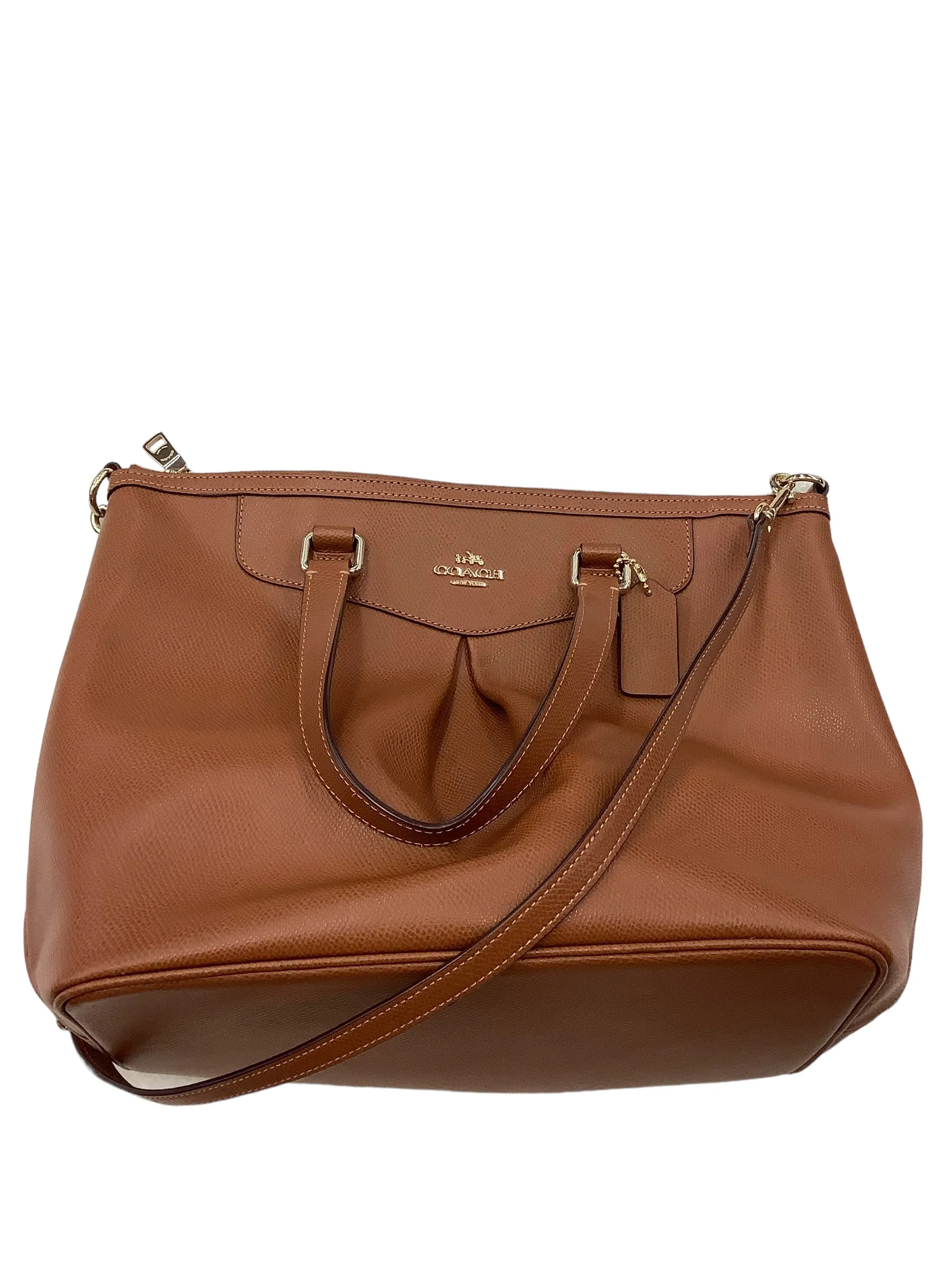 Handbag Leather By Coach  Size: Medium