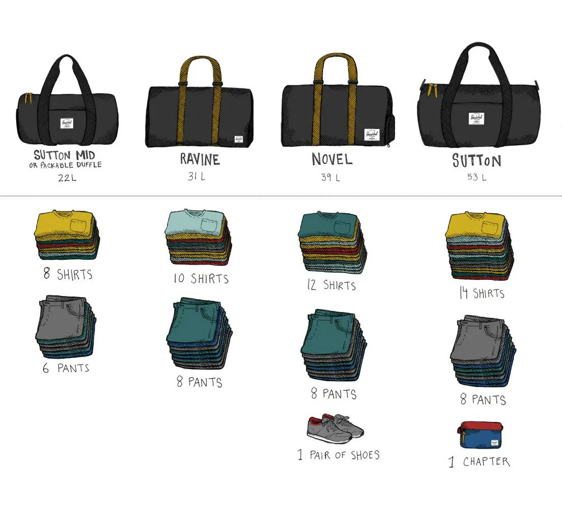 Herschel Supply Ravine Duffel Bag - Black & Tan
