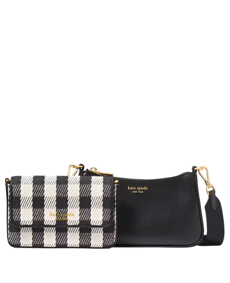 Kate Spade Double Up Gingham Field Crossbody Handbag