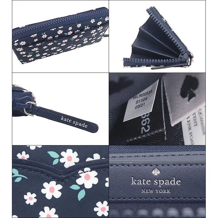 Kate Spade Jay Flulet Toss Nylon Large Continental Round Zip Wallet