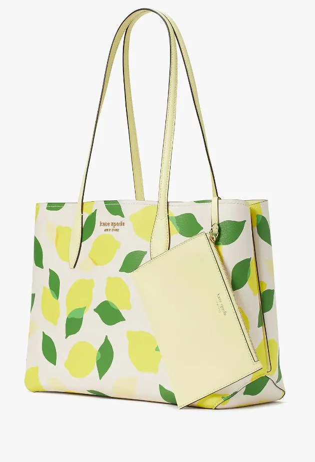 Kate Spade Lemon Toss Large Tote Handbag
