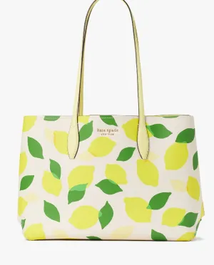 Kate Spade Lemon Toss Large Tote Handbag