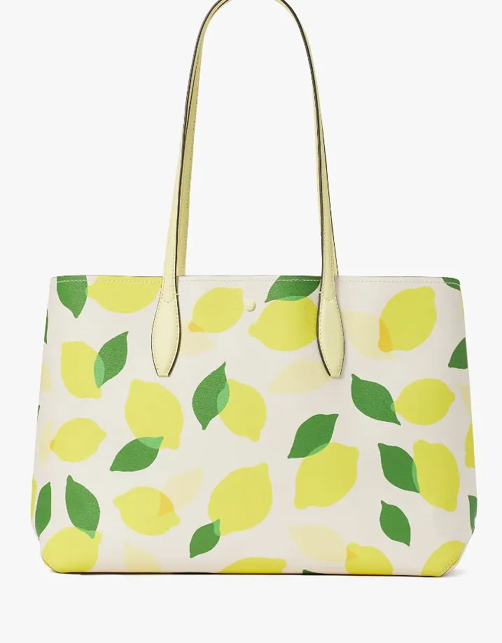 Kate Spade Lemon Toss Large Tote Handbag