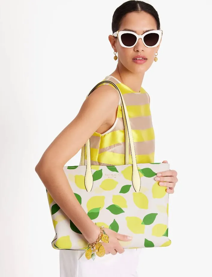 Kate Spade Lemon Toss Large Tote Handbag
