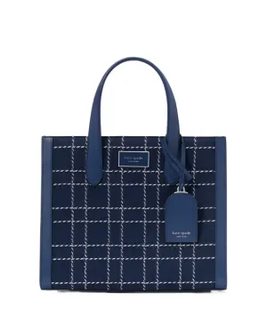 Kate Spade Manhattan Denim Check Small Tote Handbag