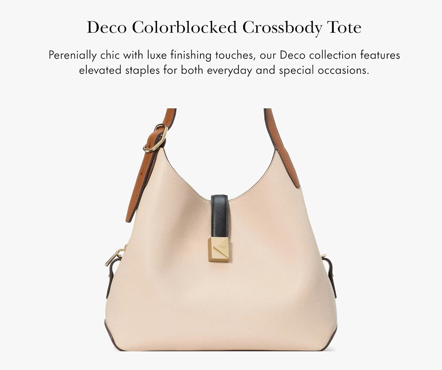 kate spade new york Deco Pebbled Leather Crossbody Tote