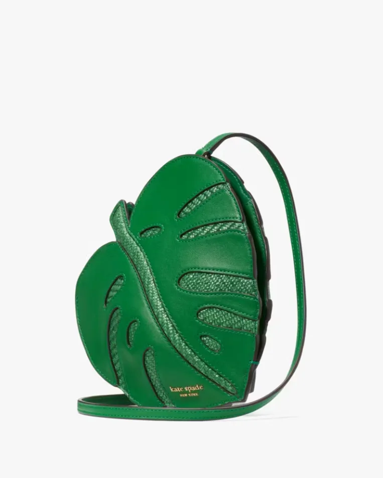 Kate Spade Playa Smooth Leather Leaf Crossbody Handbag