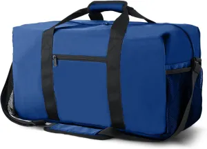 Large Sport Tote Bag, Waterproof Duffel Travel Bag Perfect as A Women/Man Weekender Carry-on Overnight Bags(Blue)