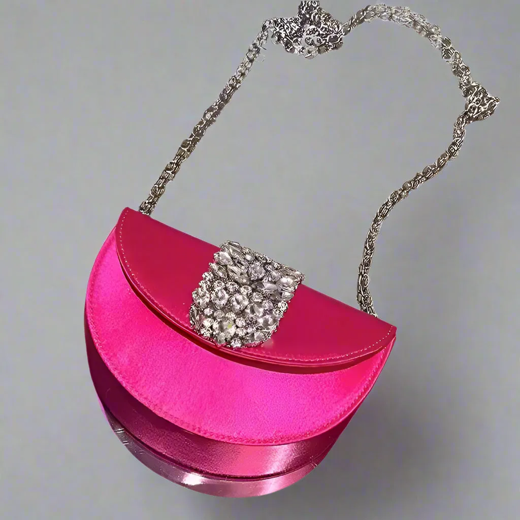 Lavra Rhinestone Embellished Satin Evening Bags