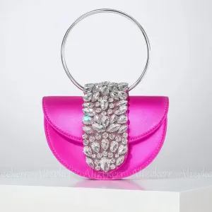 Lavra Rhinestone Embellished Satin Evening Bags