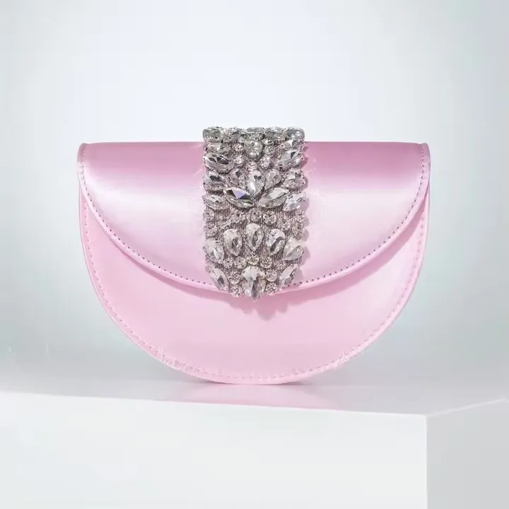 Lavra Rhinestone Embellished Satin Evening Bags