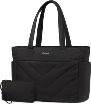 LOVEVOOK Tote Travel Bag for Women, Puffer Work Handbag with Zipper for Teacher Nurse, Quilted Laptop Shoulder Gym Bag Cute