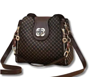 Luxury Check Print Bucket Bags | Stylish Shoulder & Crossbody - WCB005