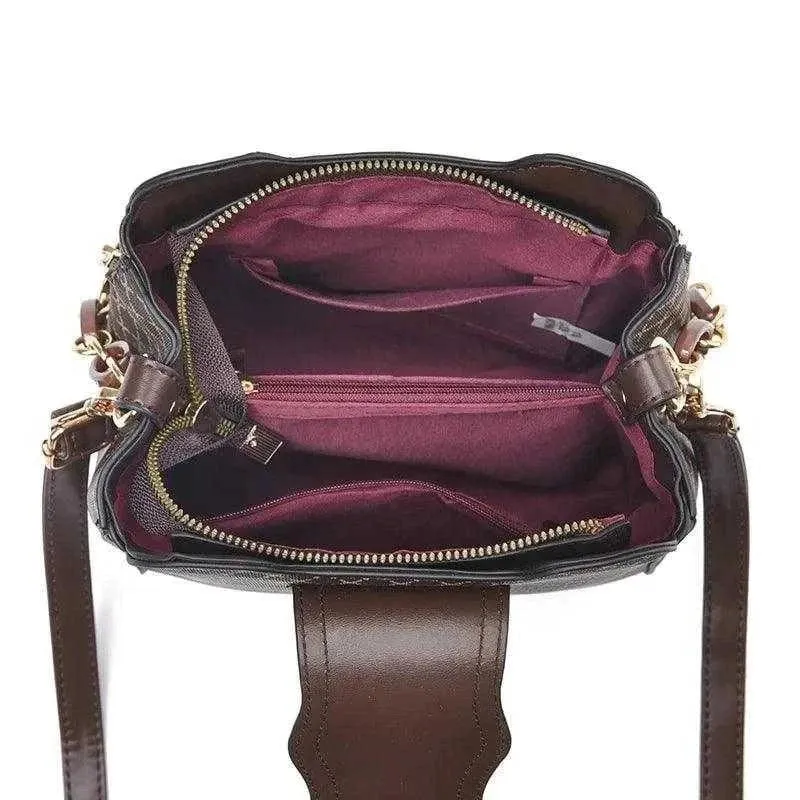 Luxury Check Print Bucket Bags | Stylish Shoulder & Crossbody - WCB005