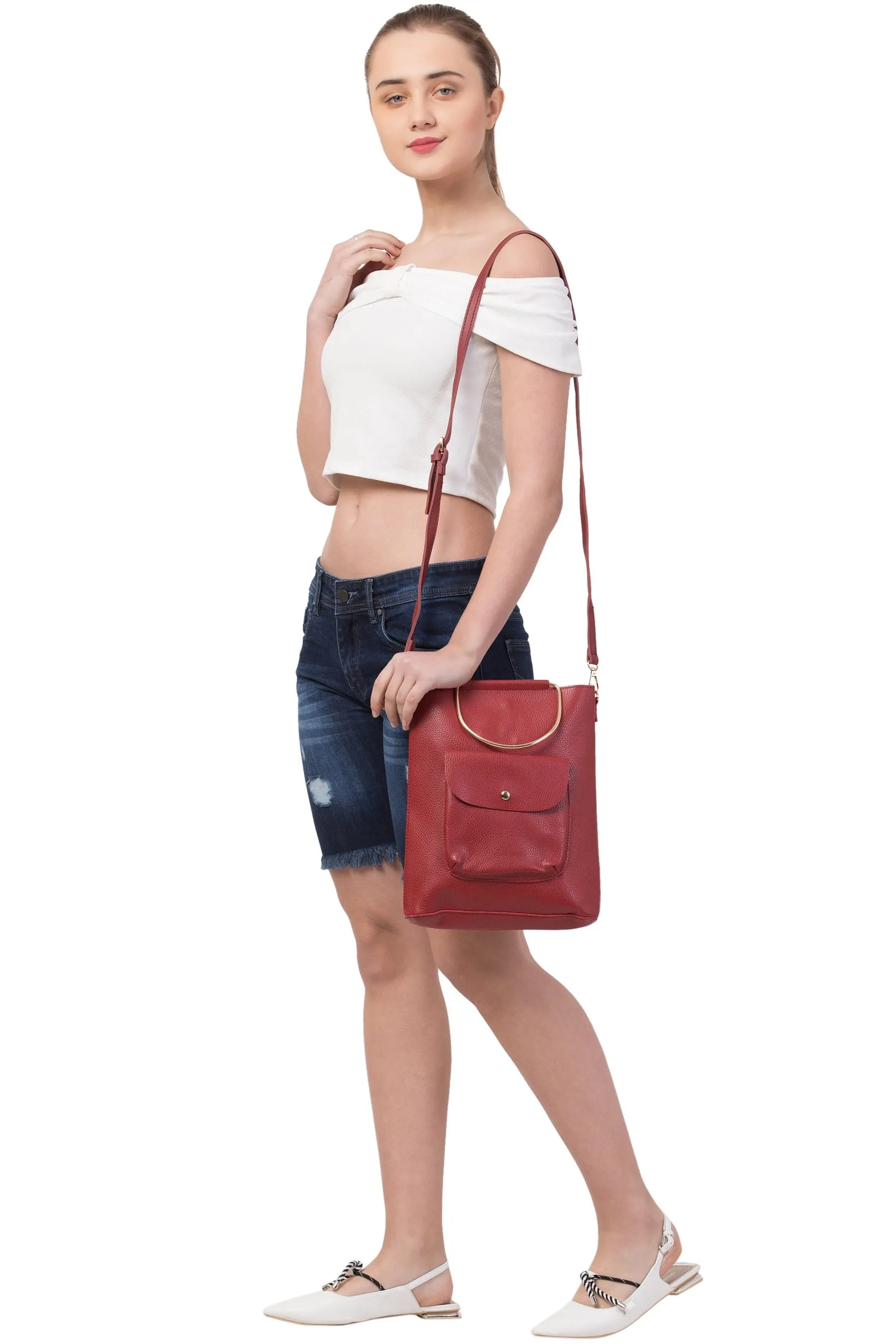 Maroon Sling Bag